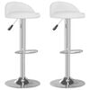 vidaXL Barov&eacute; stoličky 2 ks biele umel&aacute; koža