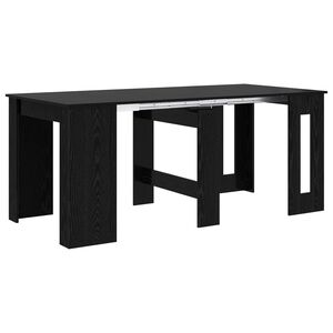 vidaXL Jed&aacute;lensk&yacute; st&ocirc;l 180 x 85 x 75 cm Kompozitn&eacute; drevo Čierny dub