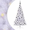 vidaXL Umel&yacute; vianočn&yacute; stromček s 300 LED-i Biela 180 cm PVC a oceľ