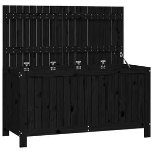 vidaXL Z&aacute;hradn&yacute; &uacute;ložn&yacute; box čierny 121x55x64 cm mas&iacute;vna borovica