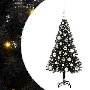 vidaXL Vianočn&yacute; stromček Čierna 120 cm PVC