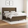 vidaXL Boxspring posteľ s matracom tmavohned&aacute; 160x200 cm l&aacute;tka