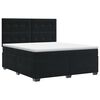 vidaXL Posteľ boxspring s matracom Čierna 140 x 190 cm Zamat