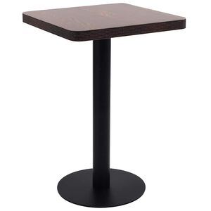 vidaXL Bistro stol&iacute;k tmavohned&yacute; 50x50 cm MDF