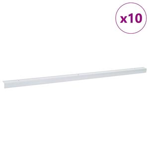 vidaXL Schodov&eacute; hrany 10 ks Strieborn&aacute; 67 x 3 x 2 cm Hlin&iacute;k