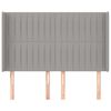vidaXL Čelo postele so z&aacute;hybmi bledosiv&eacute; 147x16x118/128 cm l&aacute;tka