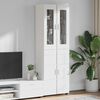 vidaXL Highboard FLORIN Biela 60 x 35 x 182 cm Kompozitn&eacute; drevo
