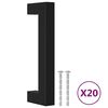 vidaXL Rukov&auml;te na skrinku 20 ks čierne 96 mm nehrdzavej&uacute;ca oceľ