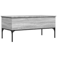 vidaXL Konferenčný stolík sivá sonoma 100x50x45cm kompozitné drevo+kov