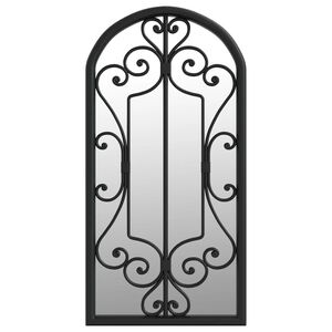 vidaXL Zrkadlo čierne 70x30 cm železo interi&eacute;rov&eacute;