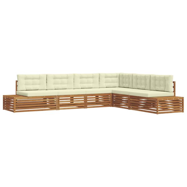 vidaXL Z&aacute;hradn&aacute; s&uacute;prava gaučov s vank&uacute;&scaron;om 6 Kus Pr&iacute;rodn&aacute; a kr&eacute;mov&aacute;