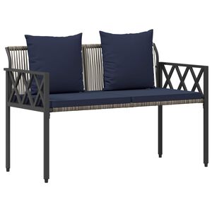 vidaXL Z&aacute;hradn&eacute; lavičky 2 -Seater 116 x 56 x 75 cm polyratan
