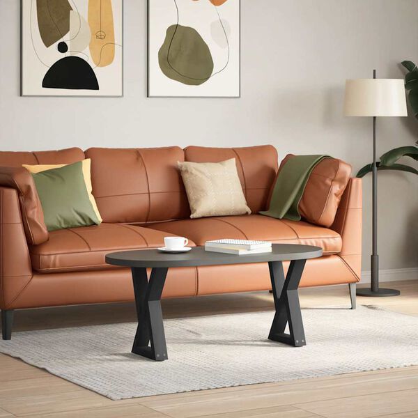 vidaXL Nohy konferenčn&eacute;ho stol&iacute;ka 2 ks čierne 28 x (42-43,3) cm oceľov&eacute;