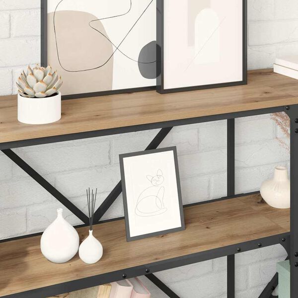 vidaXL Konzolov&yacute; st&ocirc;l Remeseln&yacute; dub 160 x 30 x 75 cm Kompozitn&eacute; drevo