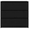 vidaXL Komoda dub čierny 80x35x76 cm kompozitn&eacute; drevo