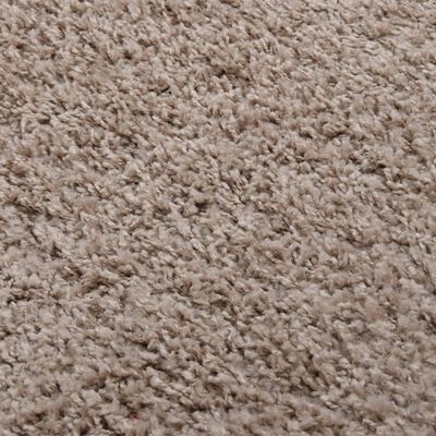 vidaXL Chlpatý koberec s vysokým vlasom béžový 160x230 cm