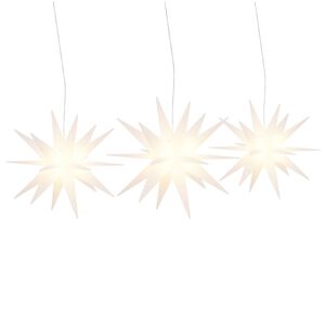 vidaXL Vianočn&eacute; svetl&aacute; s LED 3 ks skladacie biele