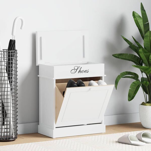 vidaXL Skrinka na top&aacute;nky biela 50x28x58 cm drevo paulovnie