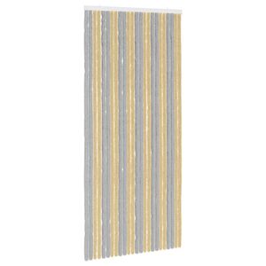 vidaXL Z&aacute;ves proti hmyzu z chenille &Scaron;ed&aacute; a b&eacute;žov&aacute; 100 x 220 cm 100% PP