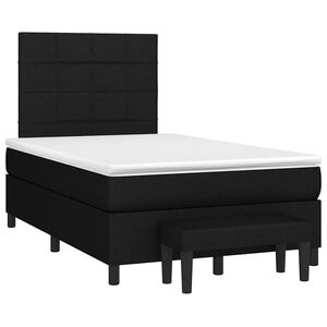 vidaXL Boxspring posteľ s matracom čierna 120x190 cm l&aacute;tka