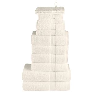 vidaXL 12-dielna pr&eacute;miov&aacute; sada uter&aacute;kov SOLUND kr&eacute;mov&aacute; 600 g/m&sup2;