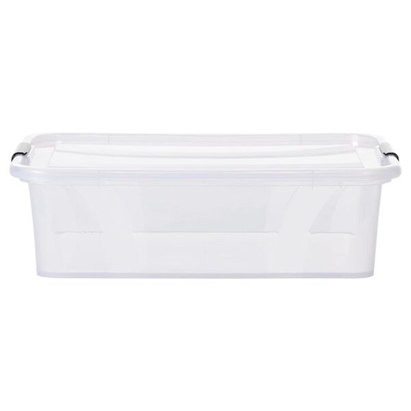 vidaXL &Uacute;ložn&eacute; boxy s vekom 5 ks priehľadn&eacute; 21 l