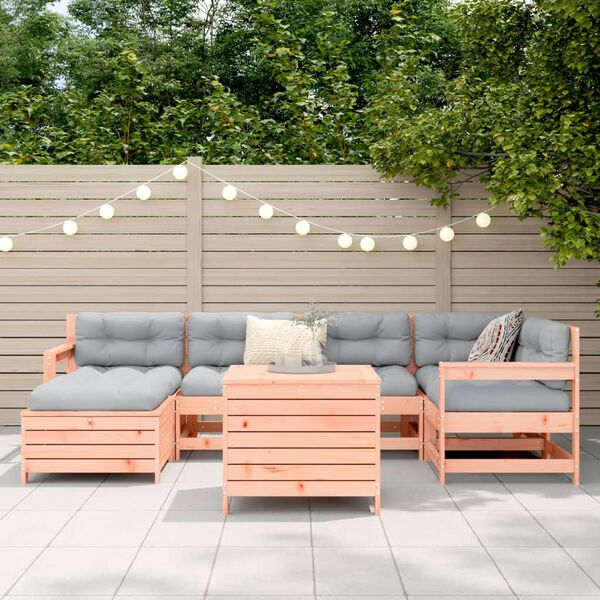 vidaXL 7-dielna z&aacute;hradn&aacute; s&uacute;prava pohoviek mas&iacute;vna daglask&aacute; jedľa