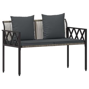 vidaXL Z&aacute;hradn&eacute; lavičky 2 -Seater 116 x 56 x 75 cm polyratan