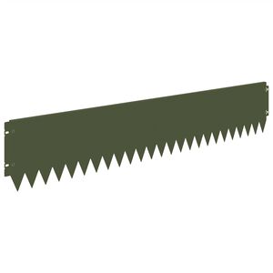 vidaXL Obrubn&iacute;k tr&aacute;vnika 10 ks 103 x 20 cm Oceľ Olivovo zelen&aacute;
