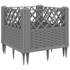 vidaXL Z&aacute;hradn&yacute; kvetin&aacute;č s kol&iacute;kmi bledosiv&yacute; 43,5x43,5x43,5 cm PP