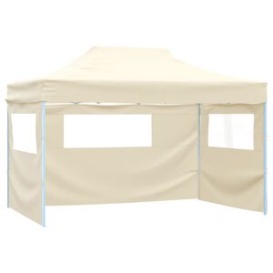 vidaXL Skladac&iacute; stan s 3 stenami, 3x4,5 m, kr&eacute;mov&yacute;