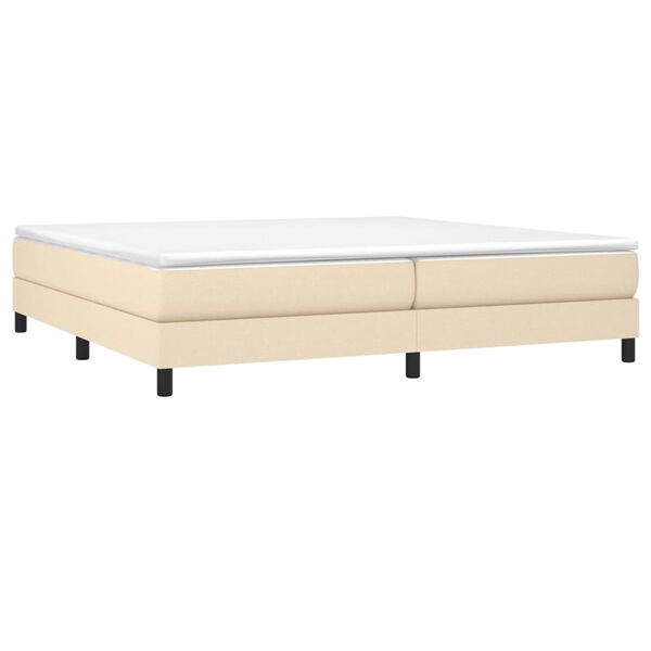vidaXL Boxspring posteľ s matracom kr&eacute;mov&aacute; 200x200 cm l&aacute;tka
