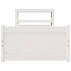 vidaXL Posteľný rám s čelom biely 75x190 cm borovicový masív