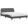 vidaXL Posteľ s matracom Dover siv&aacute; 120x200 cm umel&aacute; koža