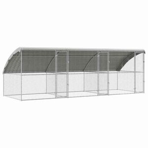 vidaXL Klietka pre sliepky 3 ks Strieborn&aacute; 600 x 200 x 200 cm
