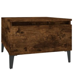 vidaXL Bočn&yacute; stol&iacute;k dymov&yacute; dub 50x46x35 cm spracovan&eacute; drevo