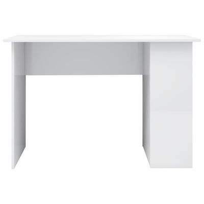 vidaXL Stôl lesklý biely 110x60x73 cm drevotrieska