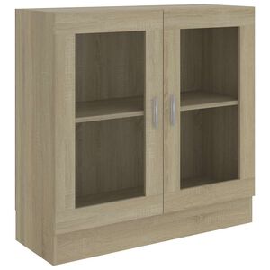 vidaXL Vitr&iacute;na, dub sonoma 82,5x30,5x80 cm, kompozitn&eacute; drevo