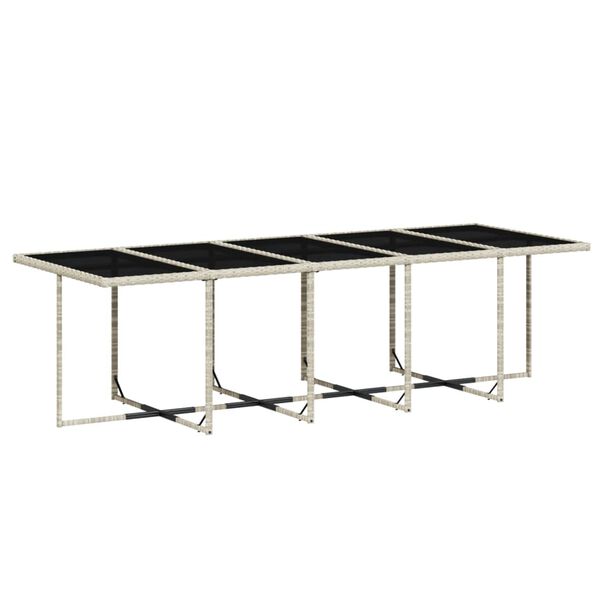 vidaXL 15-dielna z&aacute;hr.jed&aacute;len. s&uacute;prava s vank&uacute;&scaron;mi svetlosiv&aacute; polyratan