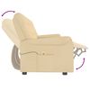 vidaXL 4-miestne sklápacie masážne kreslo+držiak na poháre, krémové