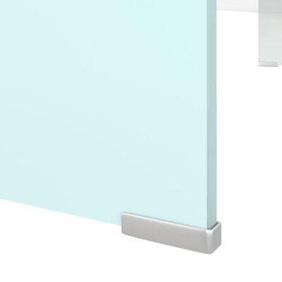 vidaXL TV stojan/stojan pod monitor, sklo, zelený 100x30x13 cm