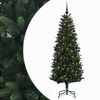 vidaXL Umel&yacute; vianočn&yacute; stromček s guľami 120 cm 150 LED Tepl&aacute; biela