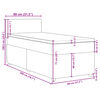 vidaXL Posteľn&yacute; r&aacute;m boxsping s matracom tmavosiv&yacute; 80x200 cm l&aacute;tka