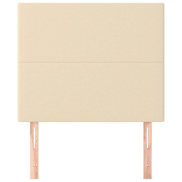 vidaXL Čelo postele kr&eacute;mov&eacute; 90x5x118/128 cm l&aacute;tkov&eacute;