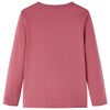 Detské tričko s dlhými rukávmi tmavočervené 104