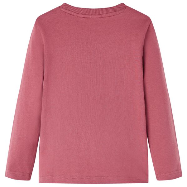 Detské tričko s dlhými rukávmi tmavočervené 104