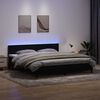 vidaXL Box Spring Posteľ s matracom a LED Čierna 180x220 cm Zamat