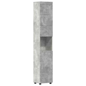 vidaXL Set kabinetov do k&uacute;peľne TULUM Bet&oacute;nov&aacute; &scaron;ed&aacute; 37 x 31,5 x 203 cm