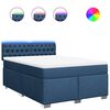vidaXL Boxspring posteľ s matracom modr&yacute; 140x190 cm l&aacute;tka