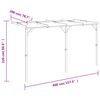 vidaXL Pergola k stene domu 2x4x2,2 m, drevo